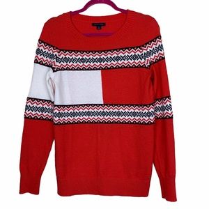 Tommy Hilfiger Knit Faire Isle Pull Over Sweater S